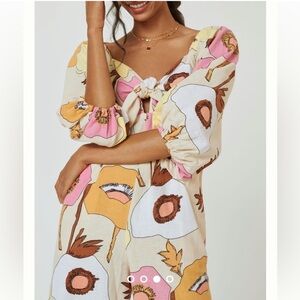 Anthropologie Bel Kazan Juna Retro Floral Jumpsuit L